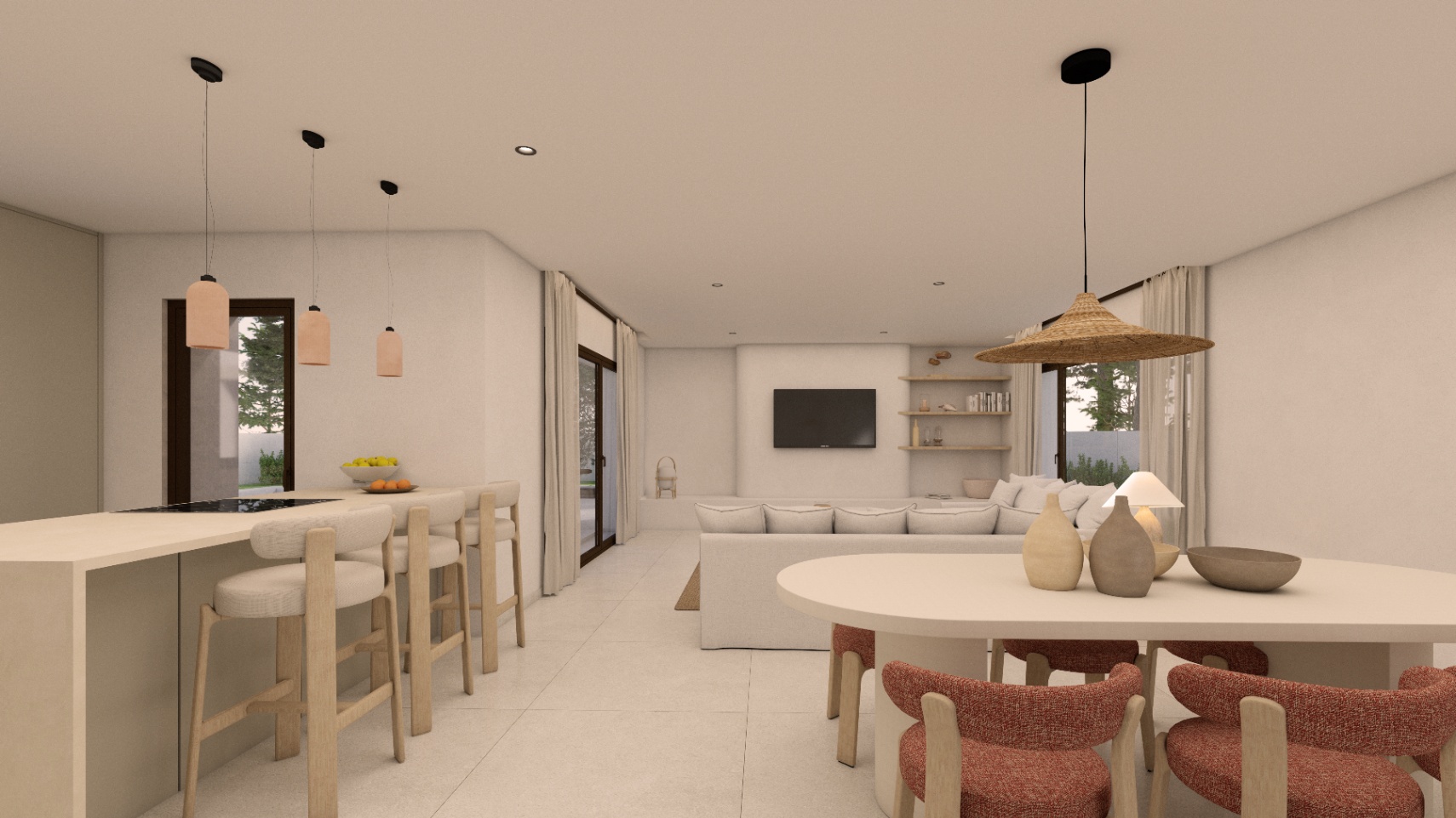 WA-1J7871U - Nueva villa de estilo Ibicenco en venta cerca Moraira