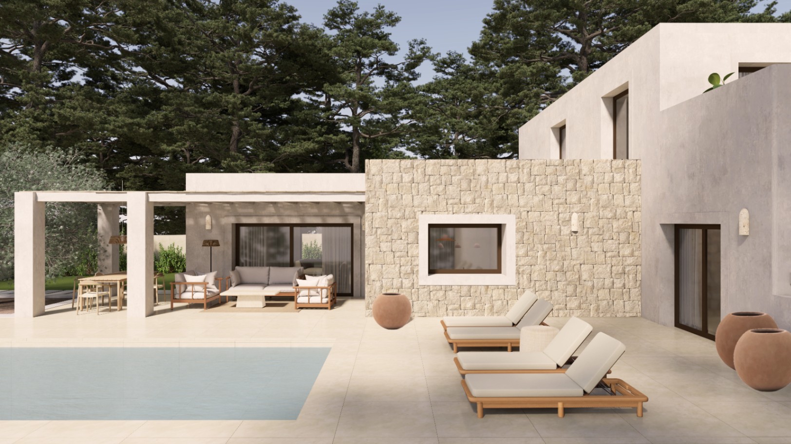 WA-1J7871U - Nueva villa de estilo Ibicenco en venta cerca Moraira