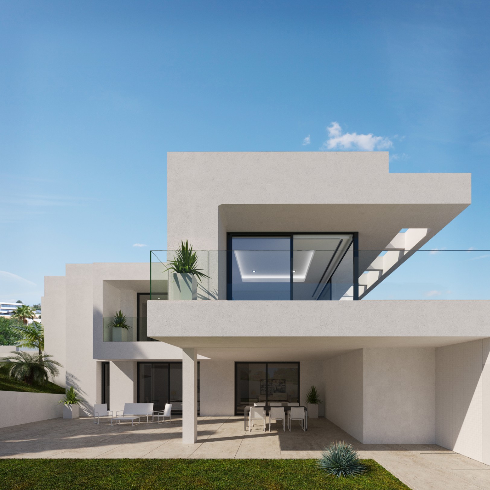 Proyecto de villa moderna con vista al mar y del Peñón en venta, Calpe
