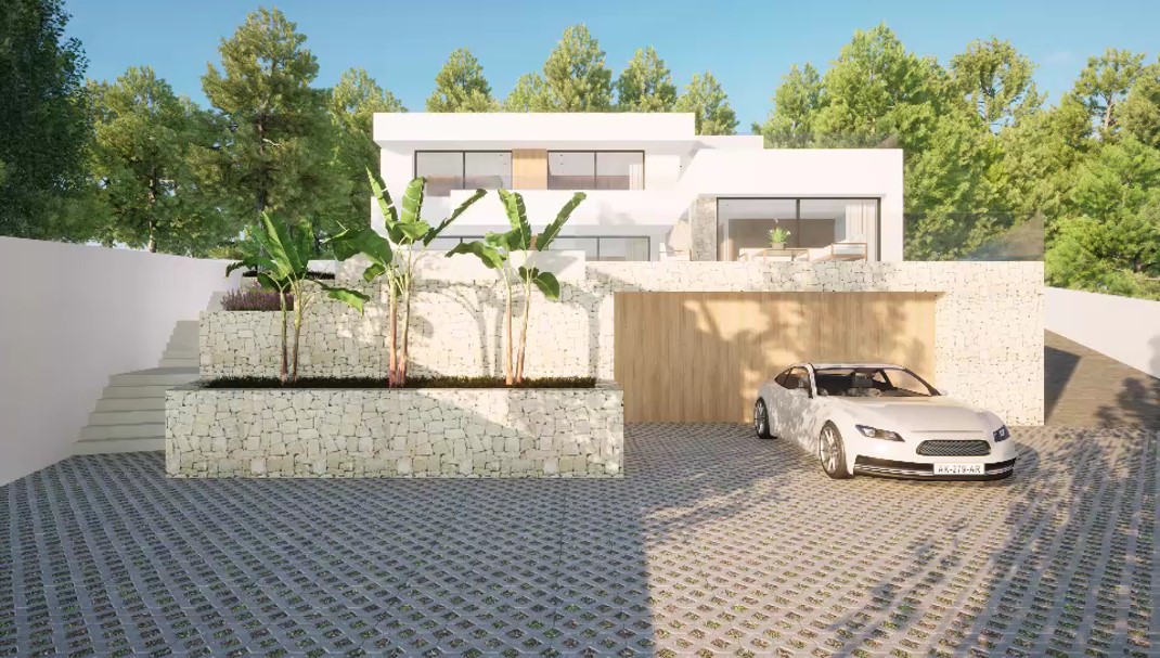 Project for stunning modern villa for sale in Moraira