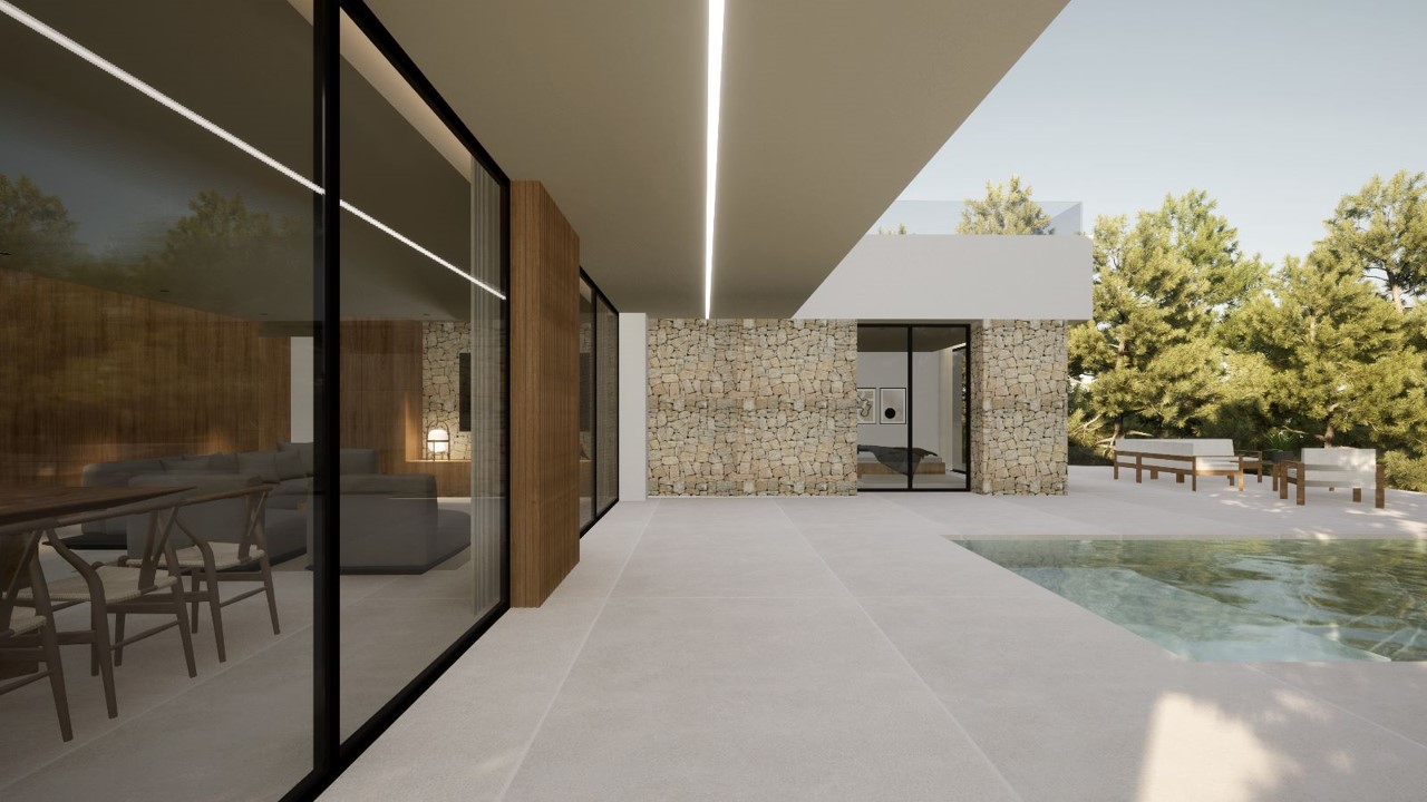 Project for stunning modern villa for sale in Moraira