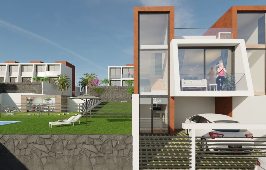 Nieuwe, moderne geschakelde villas te koop in Calpe