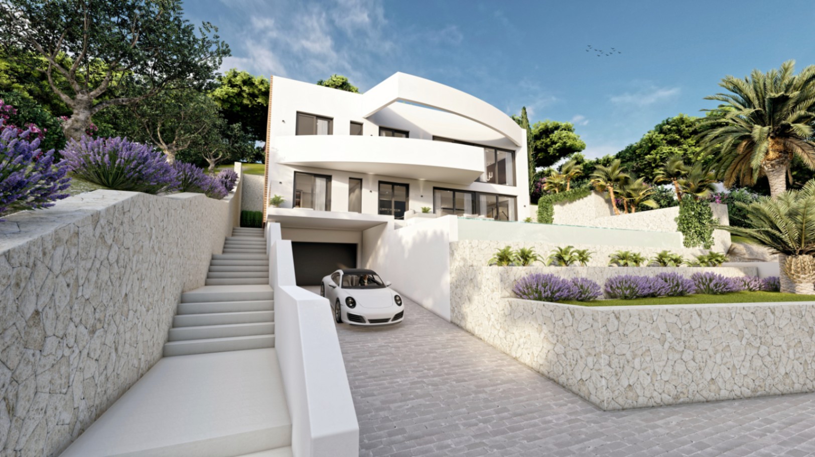 En construction : villa de luxe à Altea