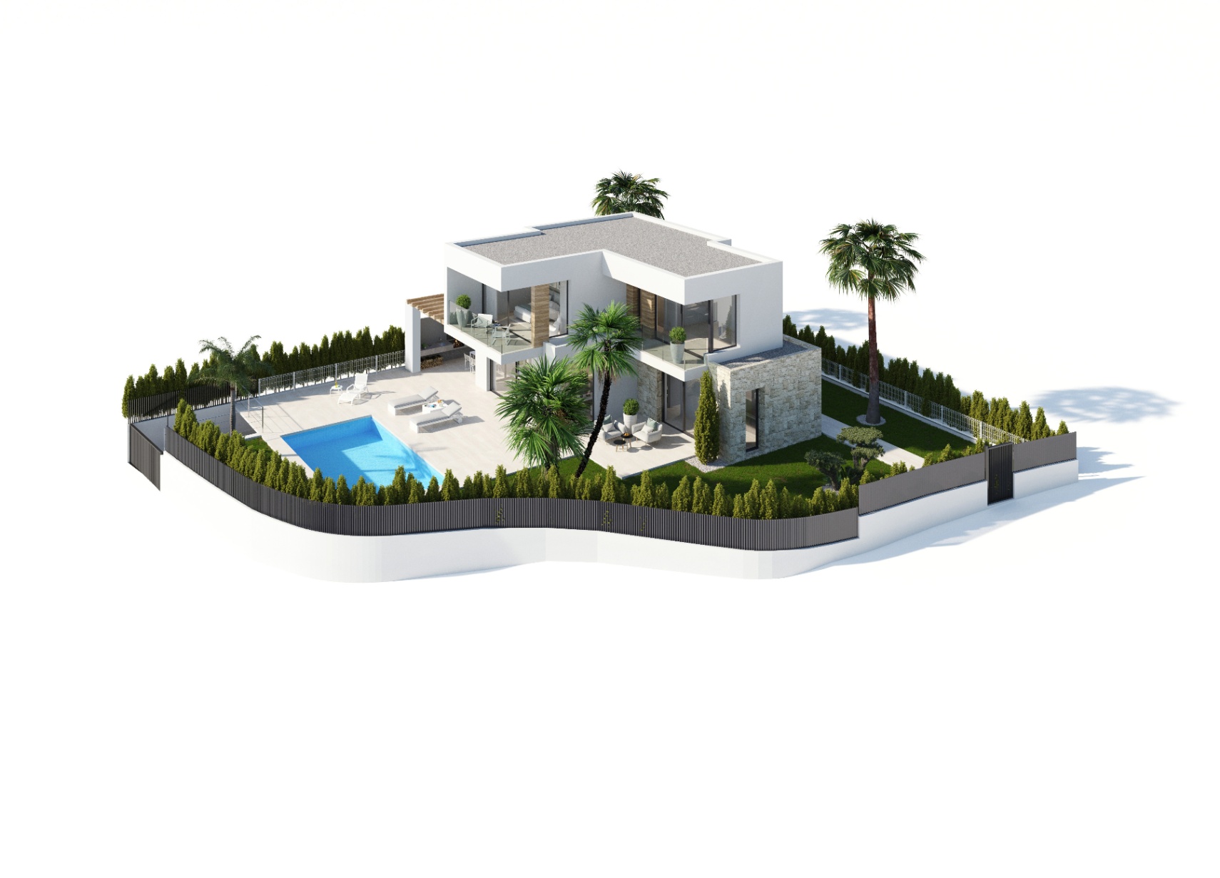 Villa de nueva construcción con vistas al mar en venta en Finestrat