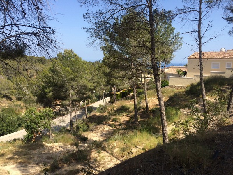 Building plots with seaviews for sale in Benissa