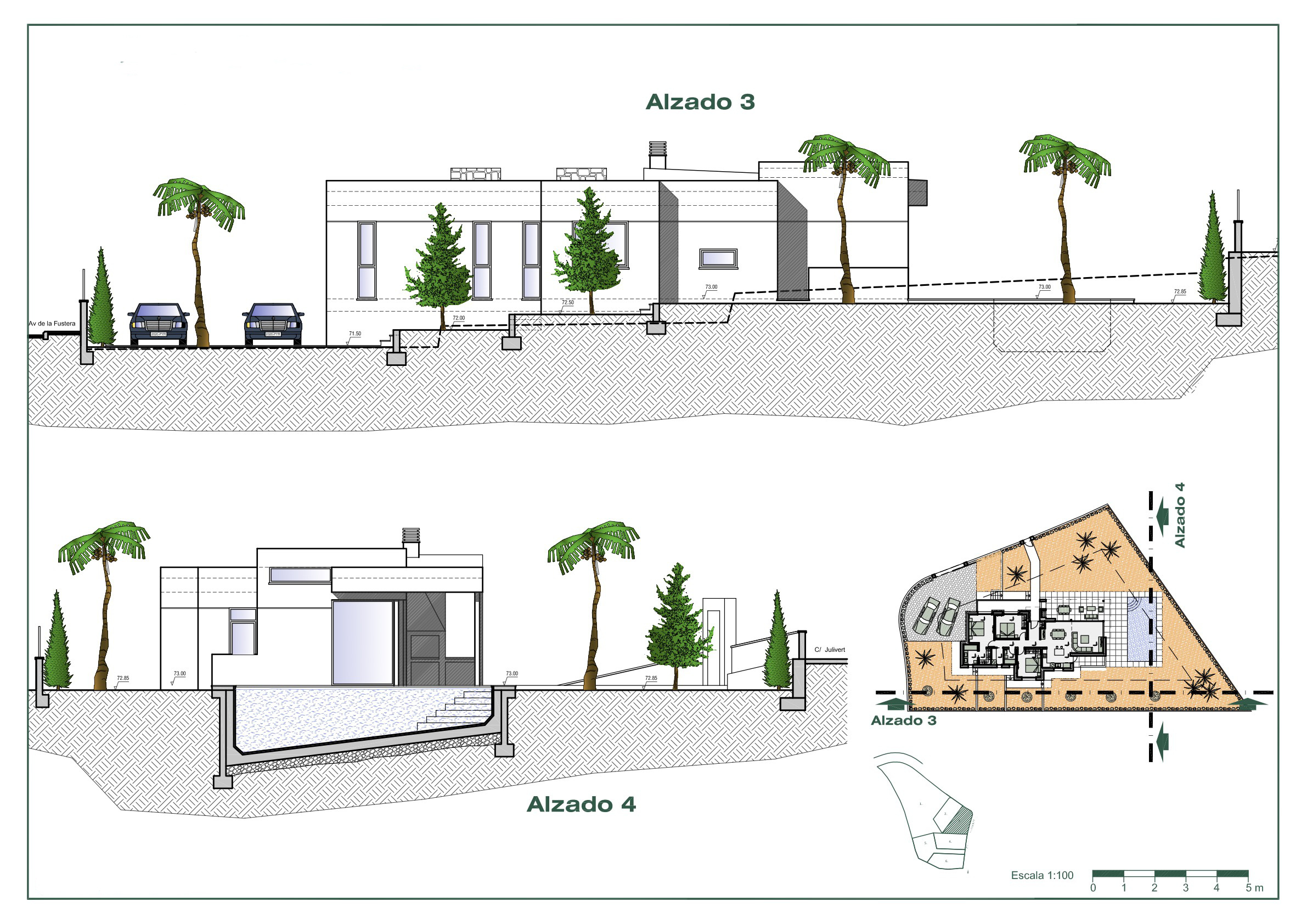 Proyecto de villa de una planta en venta en Benissa