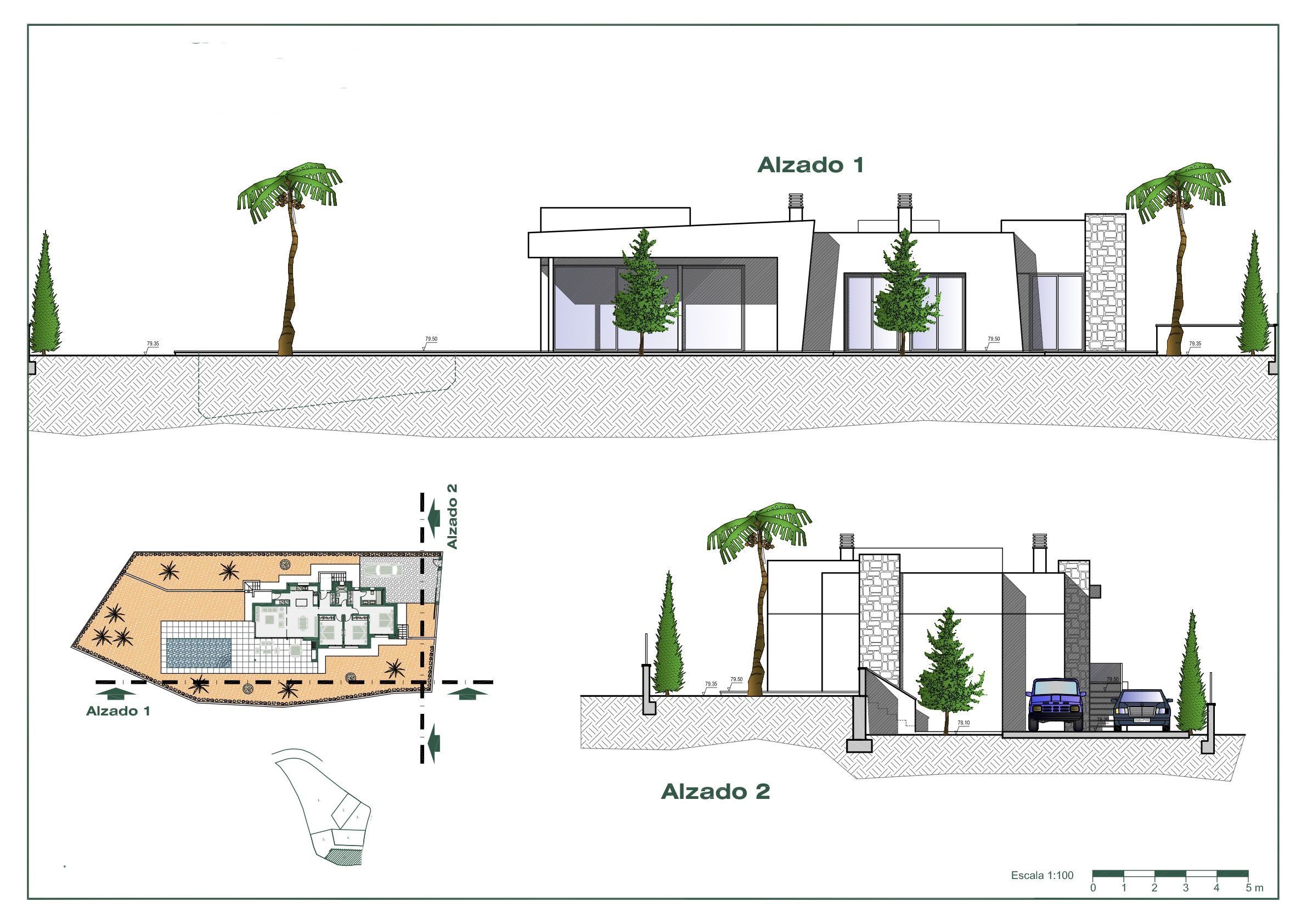 Proyecto de villa de una planta en venta en Benissa