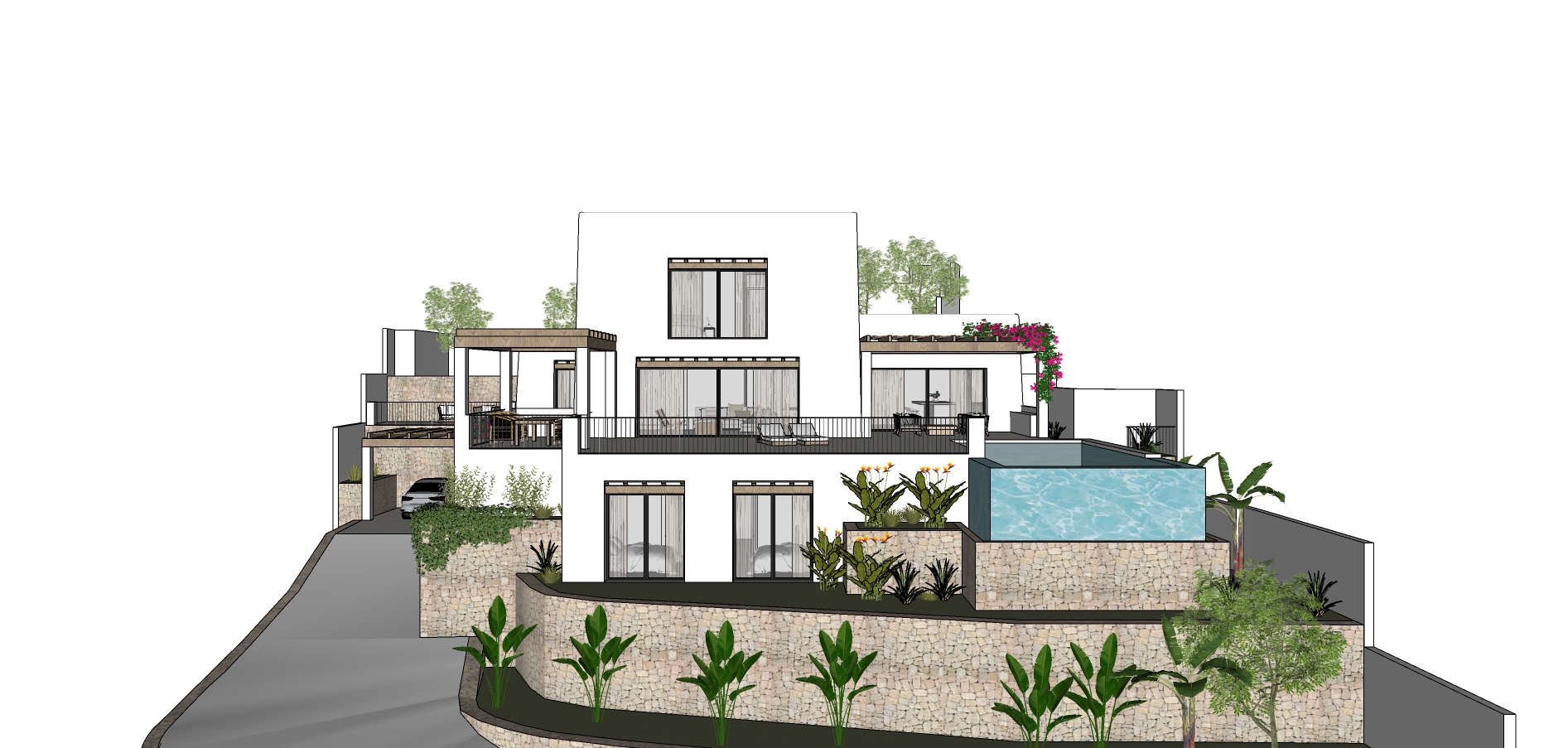 Villa im ibizenkischen Stil mit Meerblick zu verkaufen in Moraira